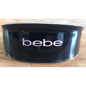 Bebe Glasses Case Soft Hard Eyeglasses Storage Black Vinyl Lens Cloth